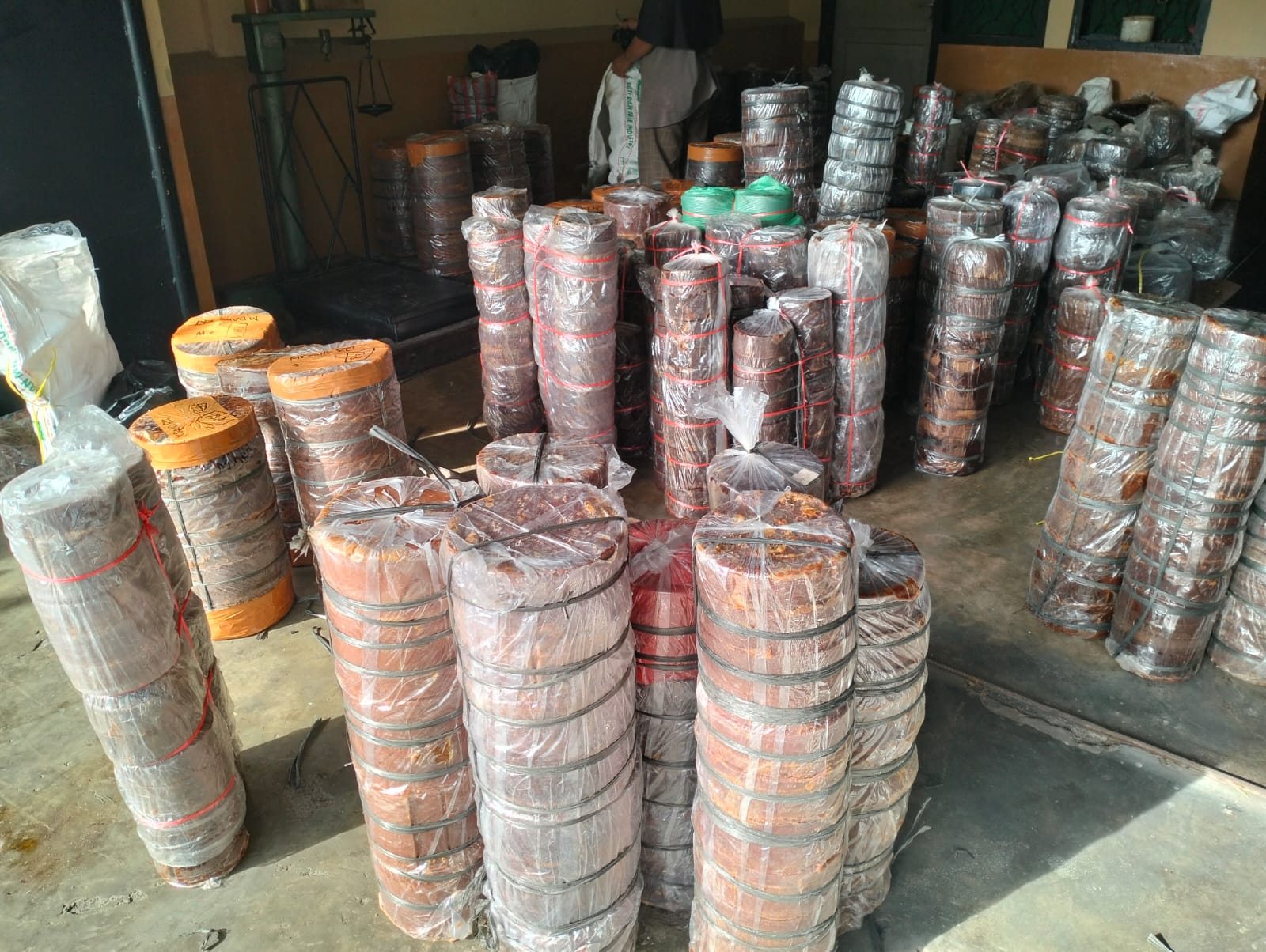 Palm sugar ready for packaging
